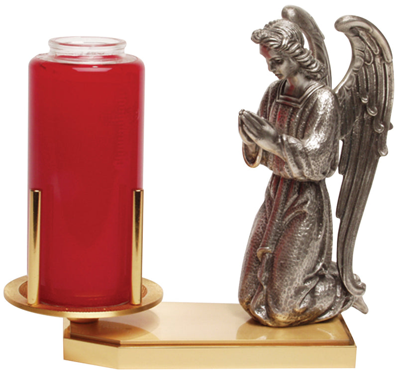 Angel Devotional Candle Holder, 24K Gold & Antique Silver Plated | Koley's Inc.