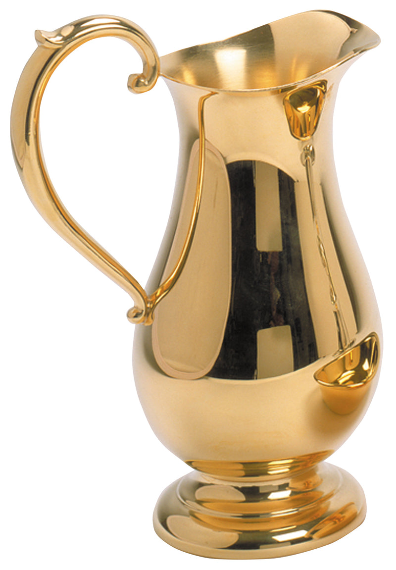 Ewer, 8" H., 22 oz., 24K Gold Plated Pewter | Koley's Inc.