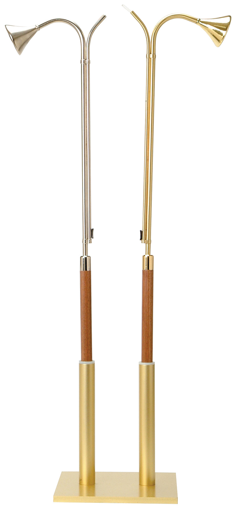 Double Candle Lighter Stand, Steel, Satin Brasstone | Koley's Inc.
