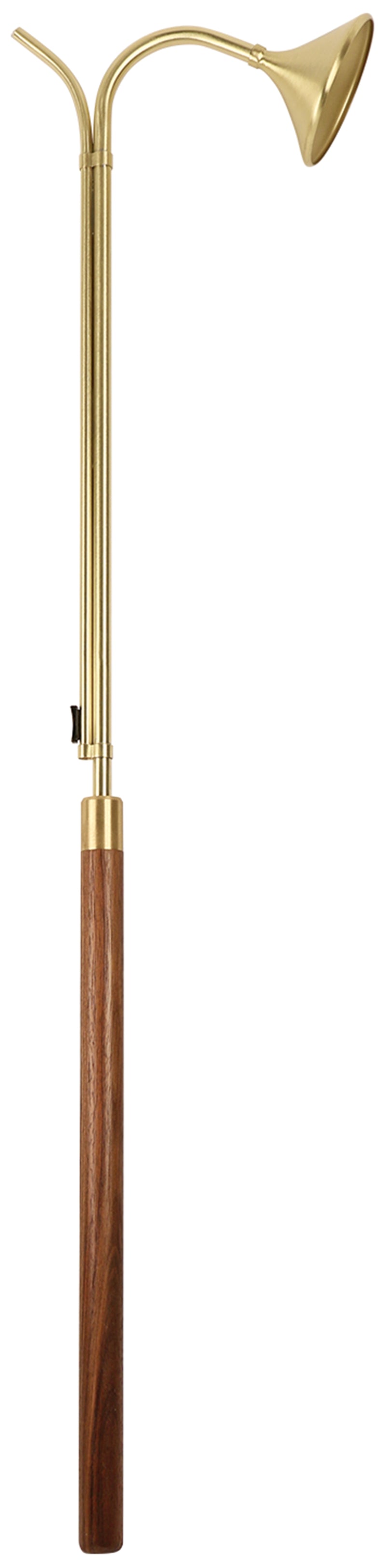 48" Nickel Plated Brass Candle Lighter with Walnut Handle | Koley's Inc.