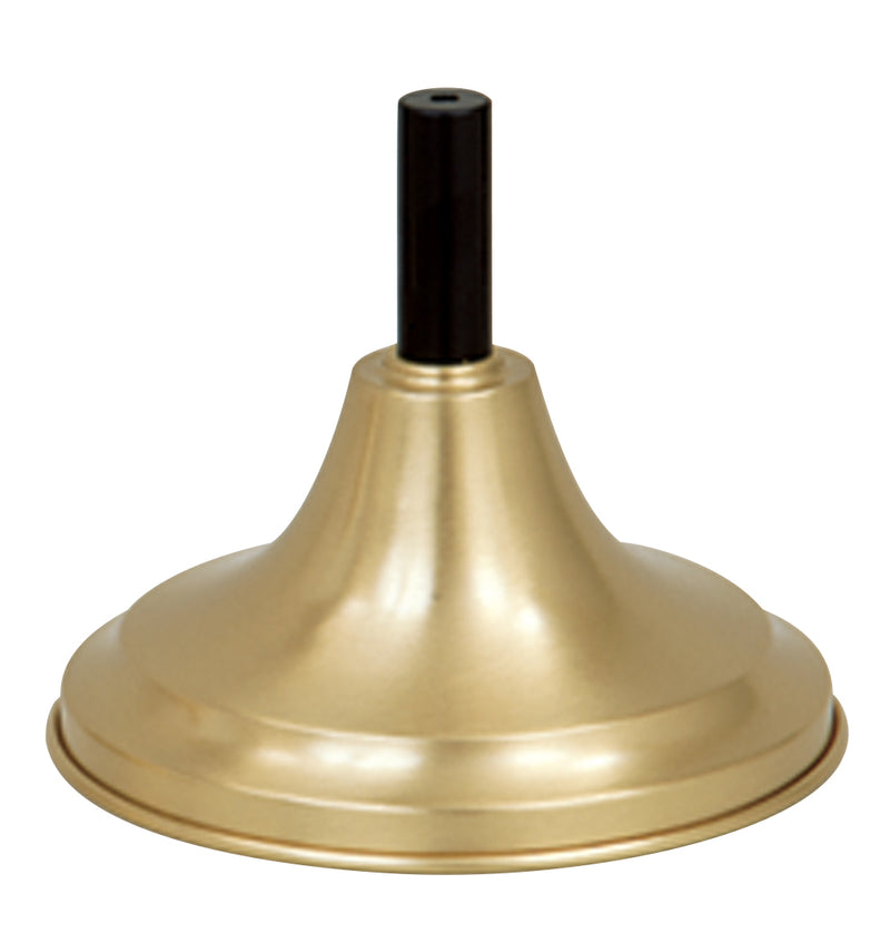 Brass Processional Torch Base with Plug | 9" | Satin Brass | Koley's Inc.