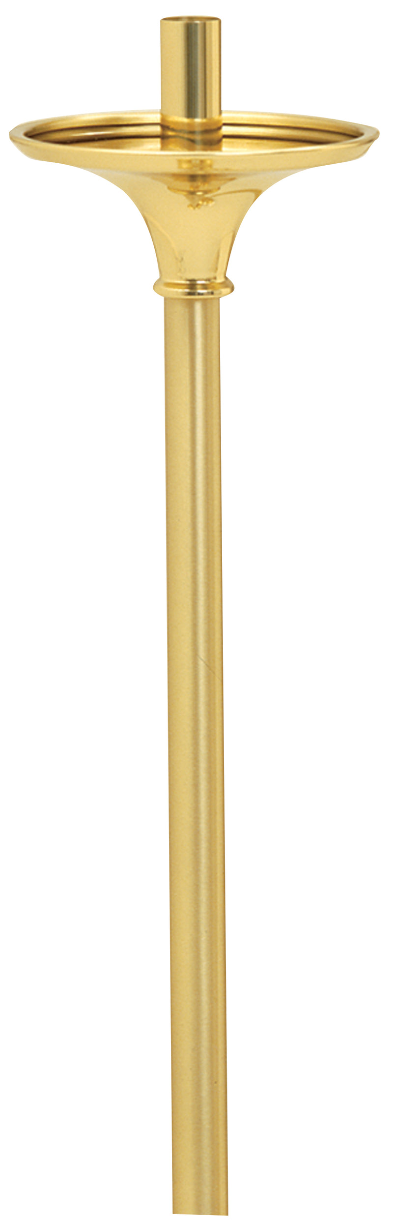 Brass Processional Torch | Two-Tone Satin and Bright Finish | 40" H | Koley's Inc.