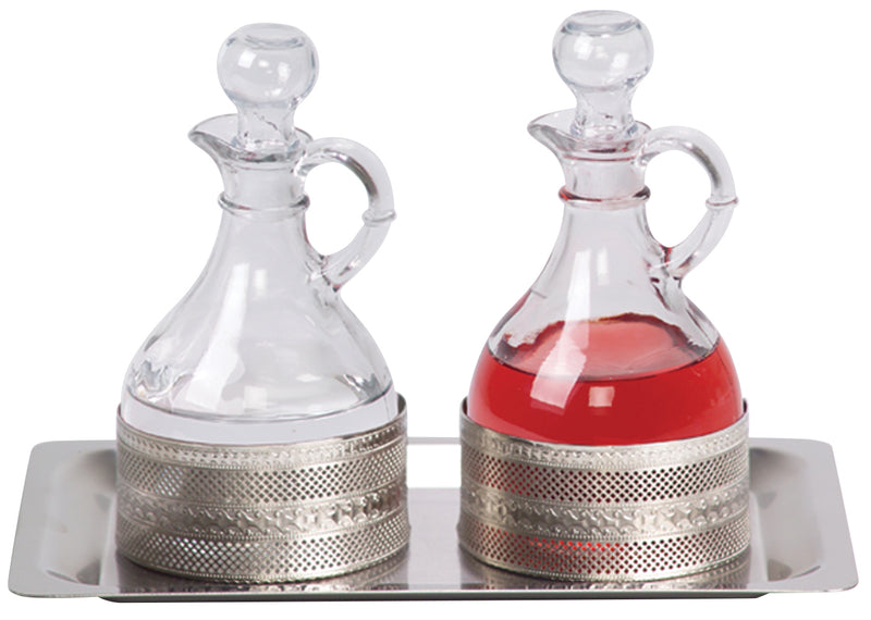 Processional Cruet Set with Stainless Steel Tray, 10 oz. | Koley's Inc.