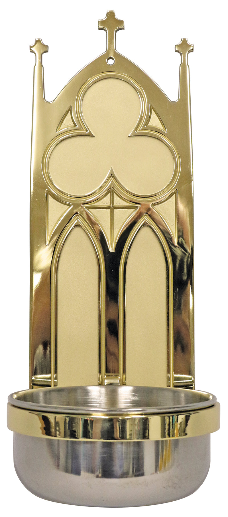 Holy Water Font, Solid Brass with Stainless Steel Bowl | Koley's Inc.