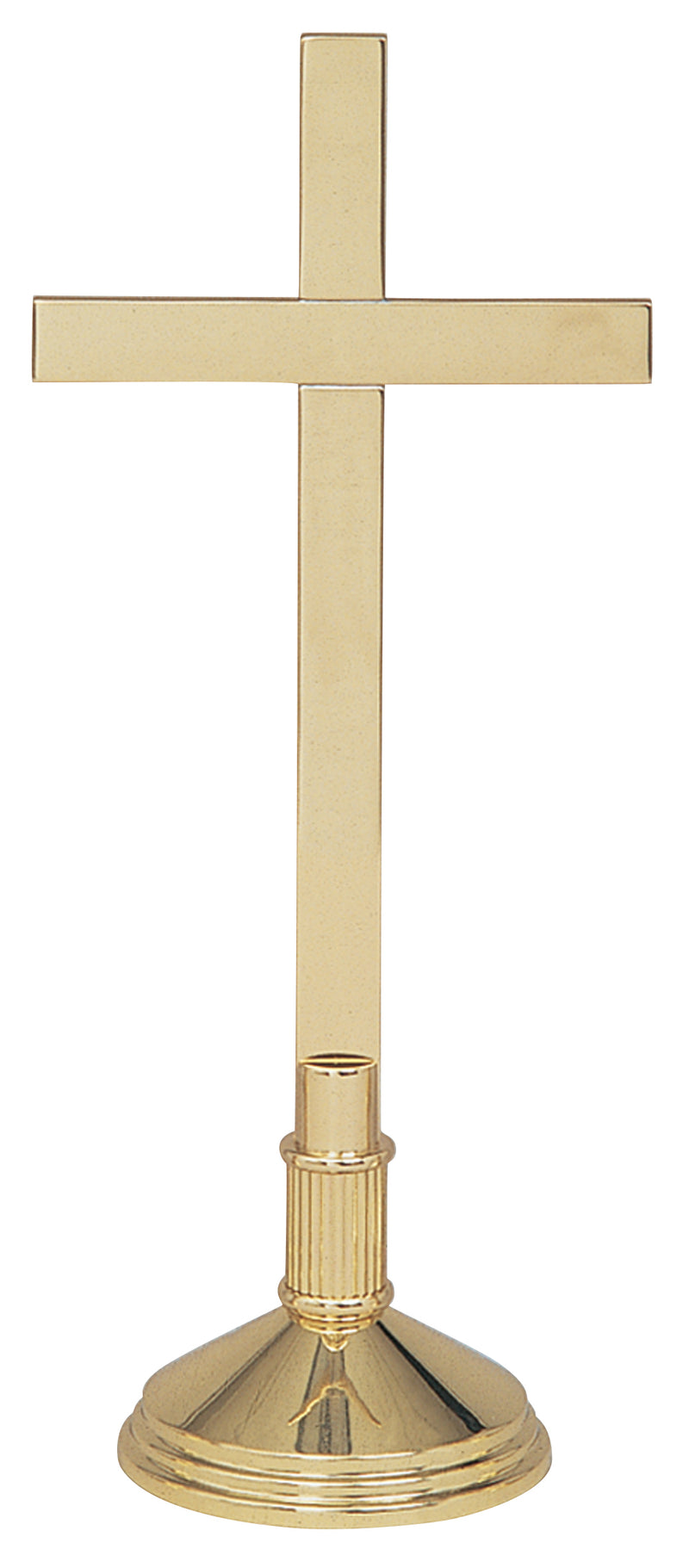 Solid Brass Altar Cross with IHS Emblem | Koleys Inc.