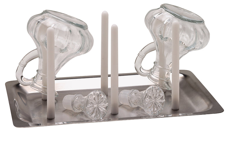 Cruet Drainer Stainless Steel Tray Holds 6 Cruets | Koley's Inc.