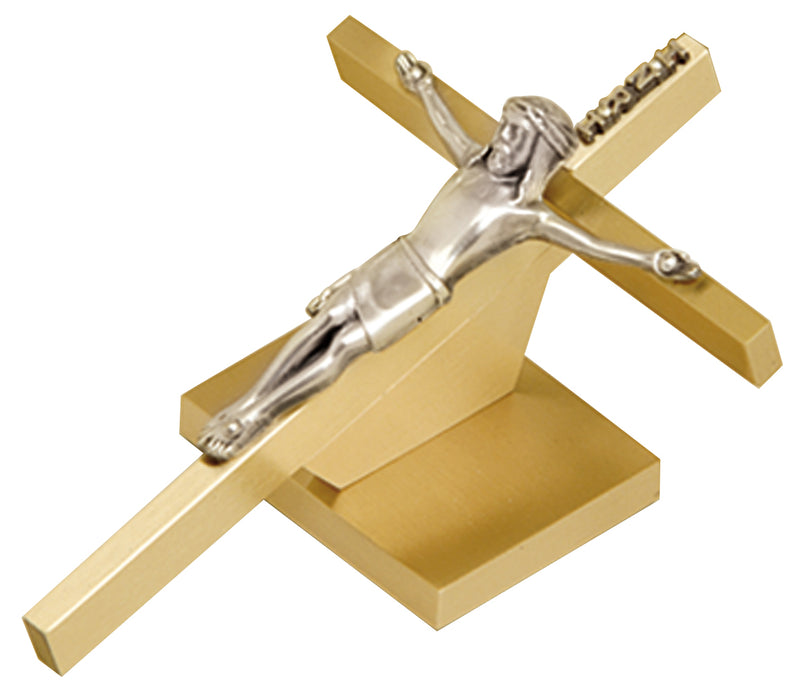 Solid Brass Altar Crucifix with Base | Koley's Inc.