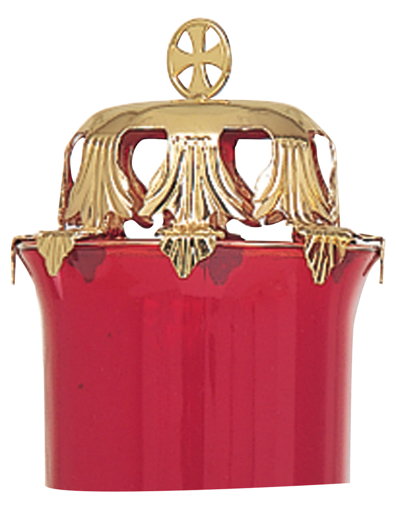 Votive Glass Protector Top, Bright Brass, 2-1/2"H x 4-1/2" Dia. | Koley's Inc.
