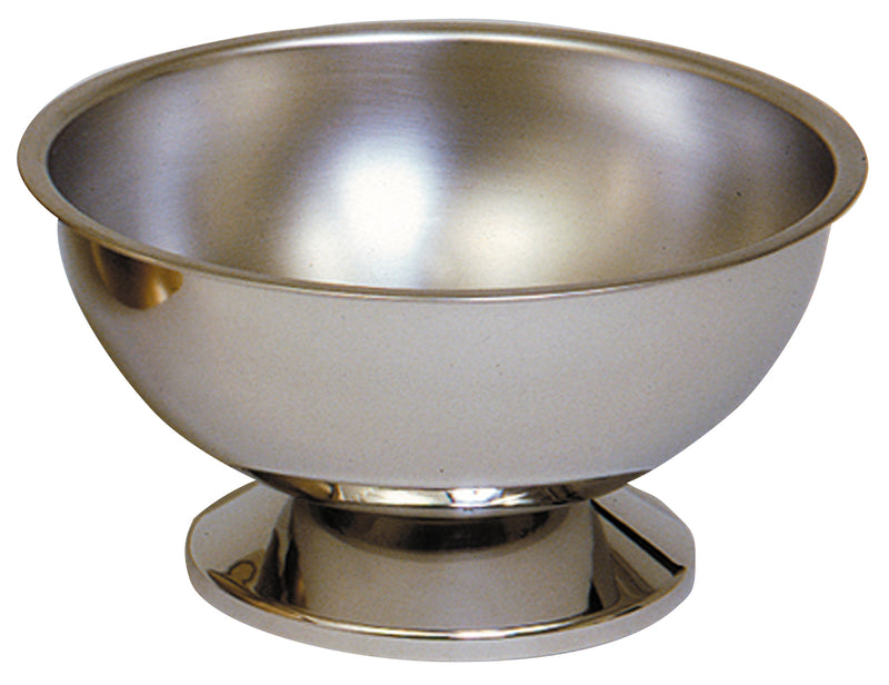Baptismal Bowl, Stainless Steel, 8" Dia. x 4" H., 4-1/4" Base | Koley's Inc.