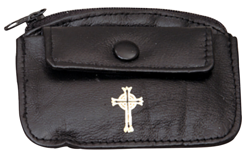 Zipper Leather Rosary Case with Coin and Key Pocket | Koley's Inc.