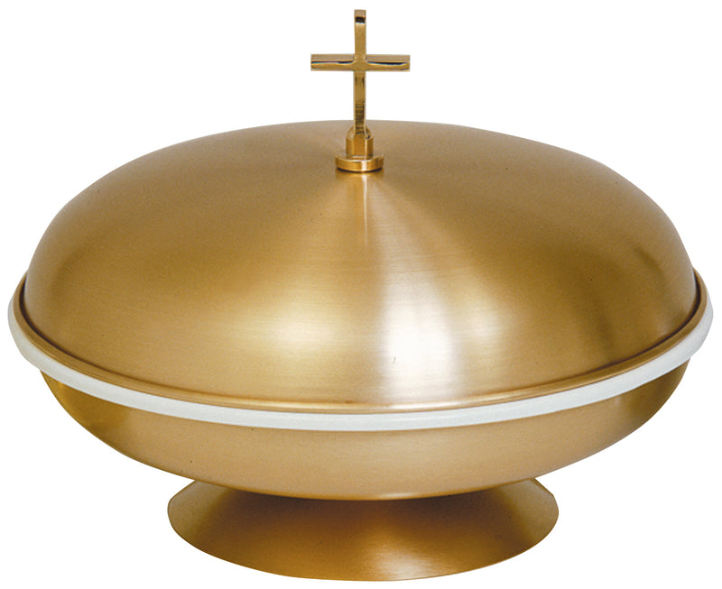 Baptismal Bowl, Bronze with Cover and Plastic Liner, 14-1/2" Dia. x 10-1/2" H. | Koley's Inc.