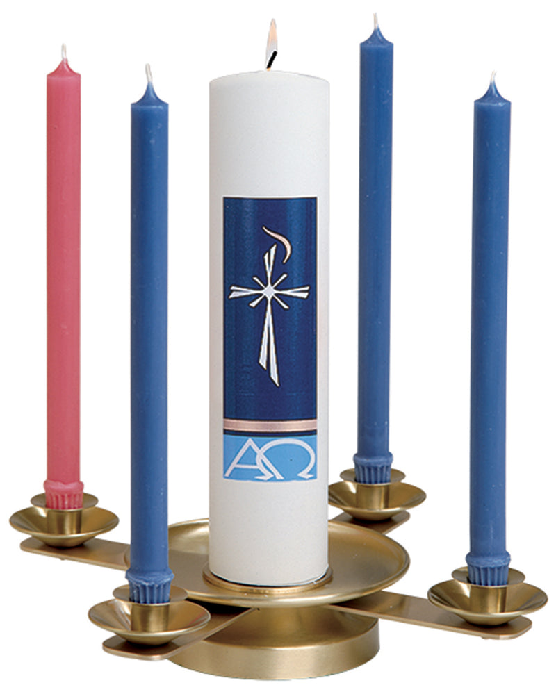 Koley's Brass Advent Wreath with Center Spike | Koley's Inc
