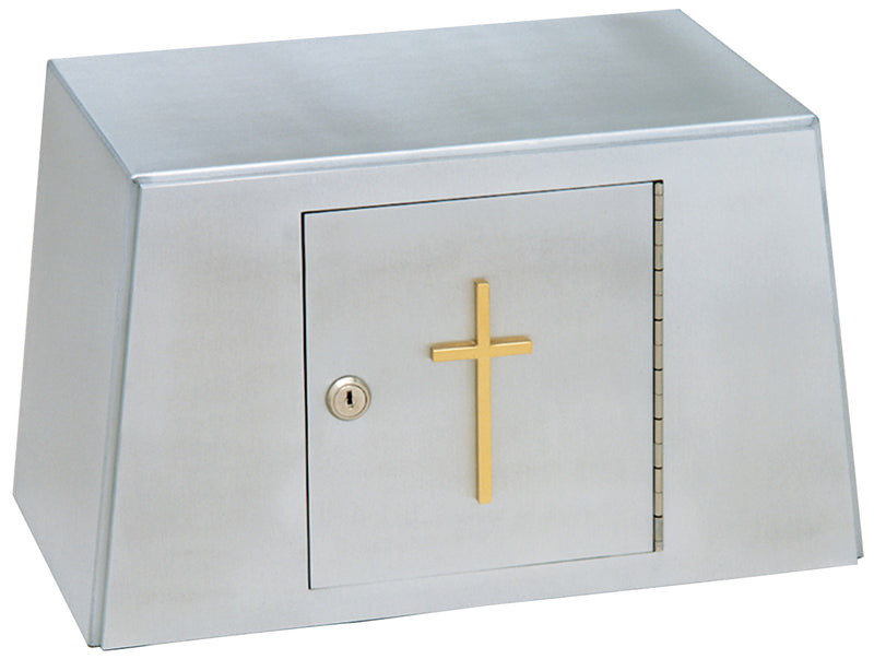 Aluminum Tabernacle | Satin Finish with Bright Brass Cross | K-334 | Koley's Inc.