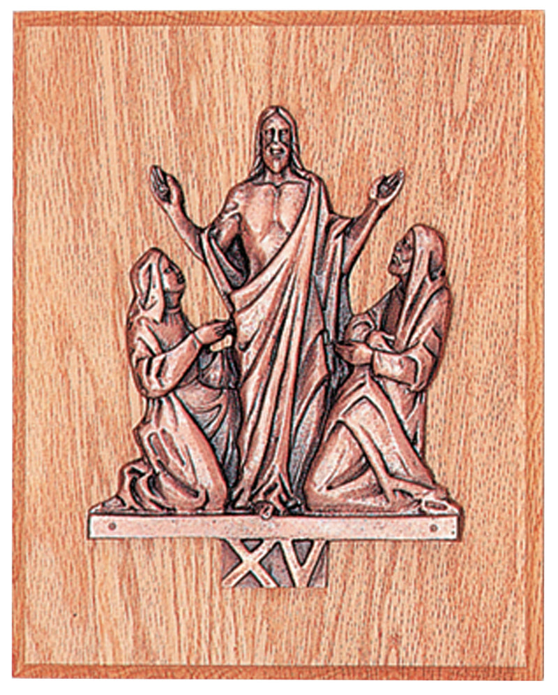 Cast Antique Bronze Resurrection Station XV Plaque | K-379(15)-BP | Koley's Inc.