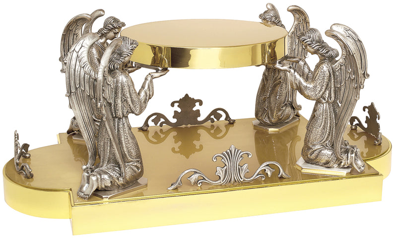 Gold Plated Thabor with Four Adoring Angels | 9" H x 23-1/2" Base | K-404 | Koley's Inc.