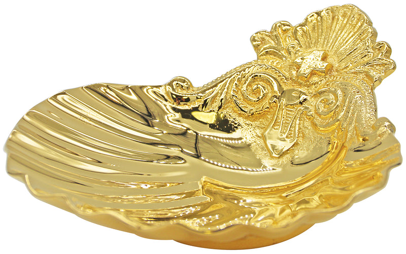 Baptismal Shell, Cast Bronze, 24K Gold Plated, 5-3/4" | Koley's Inc.