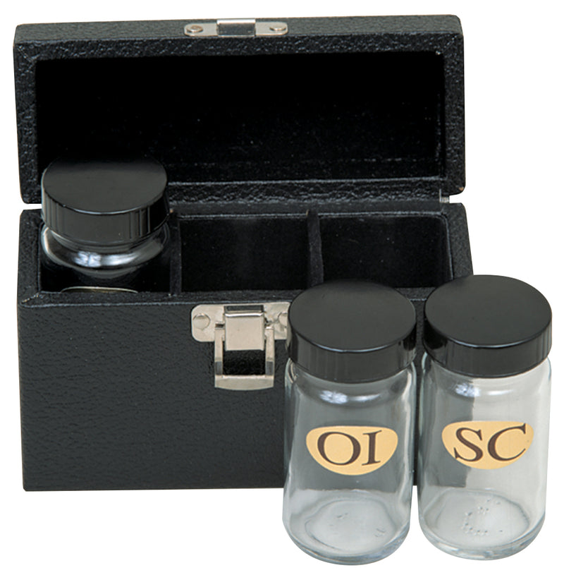Sacristy Holy Oil Set, Three Glass Containers in Case | Koleys Inc.