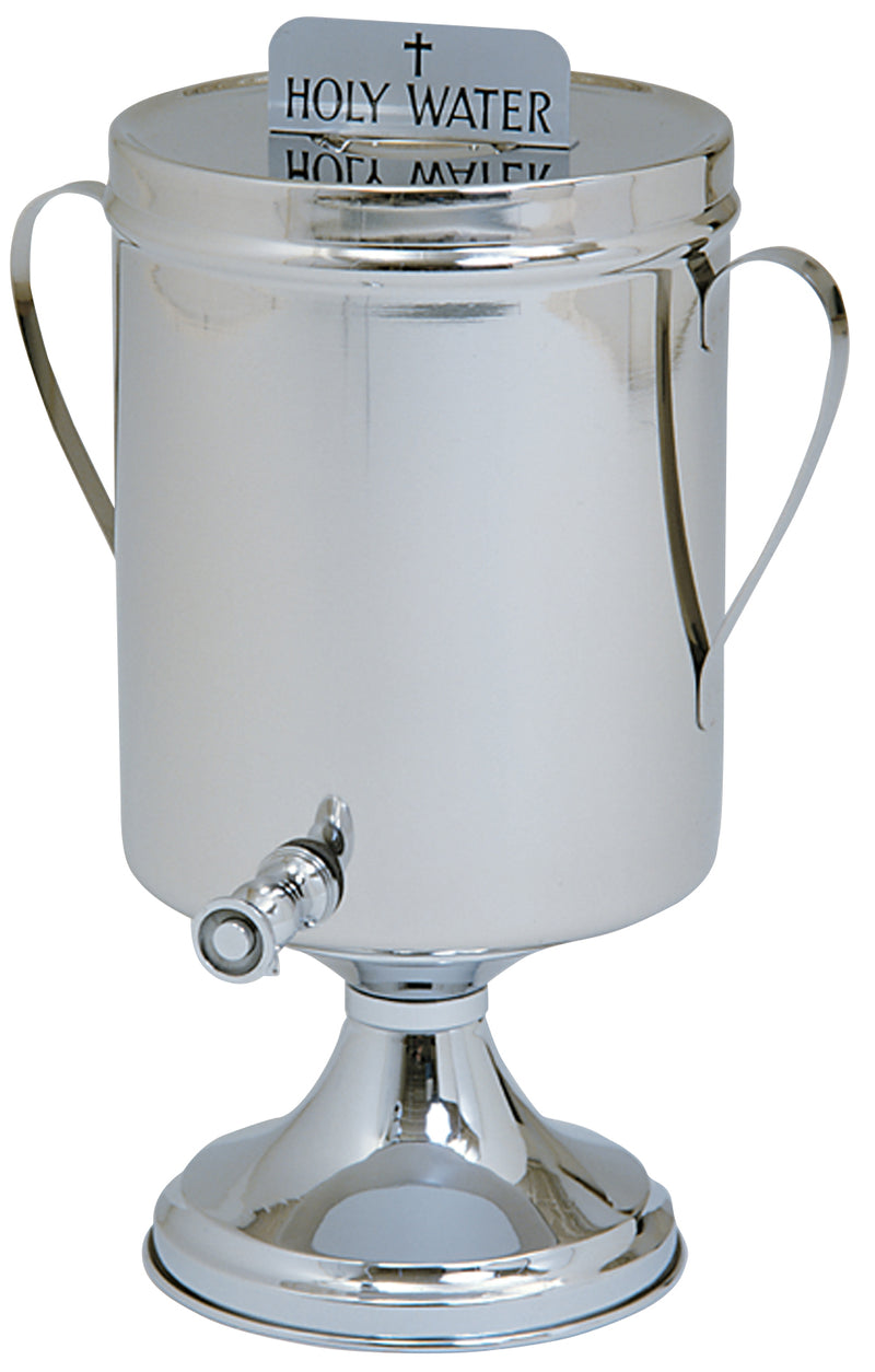 Holy Water or Baptismal Water Urn with Handles, 2 Gal., Stainless Steel | Koley's Inc.