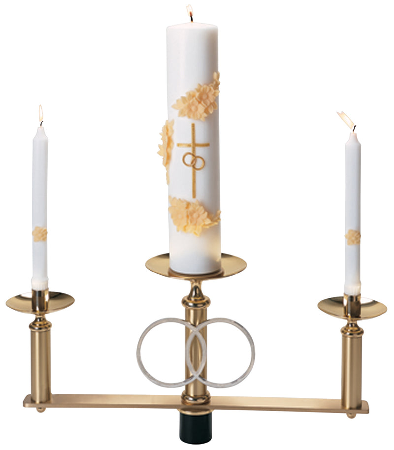 Wedding Candelabra Top Section with Delrin Plug | Brass | Koley's Inc.