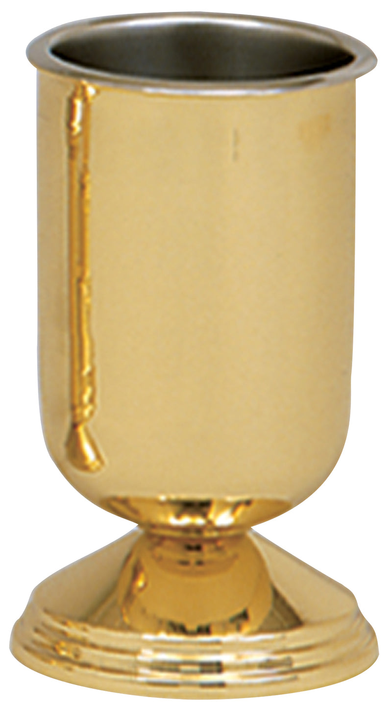 Polished Brass Altar Vase with Stainless Steel Liner | 9" H | Koley's Inc.