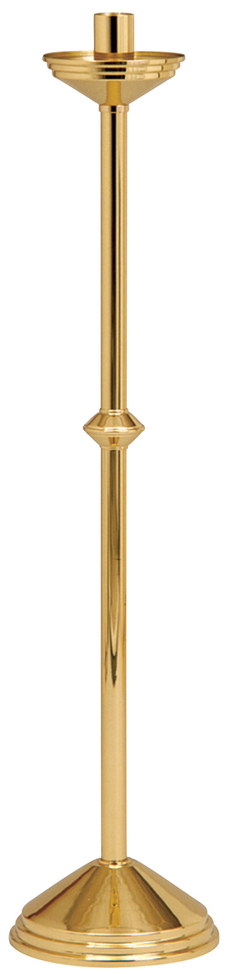 Polished Brass Paschal Candle Holder | 44" H | 11-5/16" Socket | Koley's Inc.