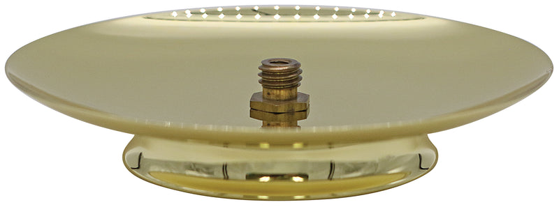 Solid Brass Low-Profile Oil Candle Candlestick with Bobeche | Koley's Inc.