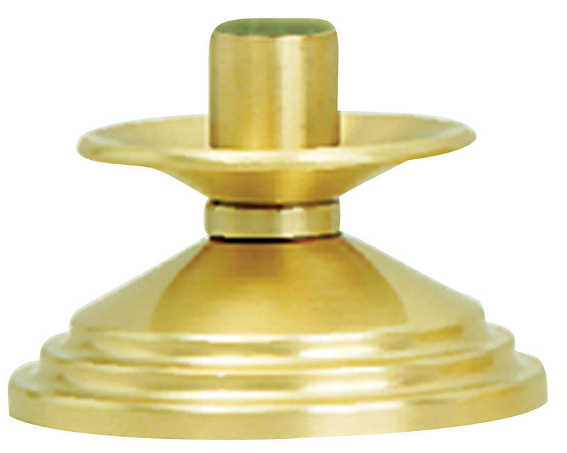 Brass Satin Finish Low-Profile Altar Candlestick | Koley's Inc.