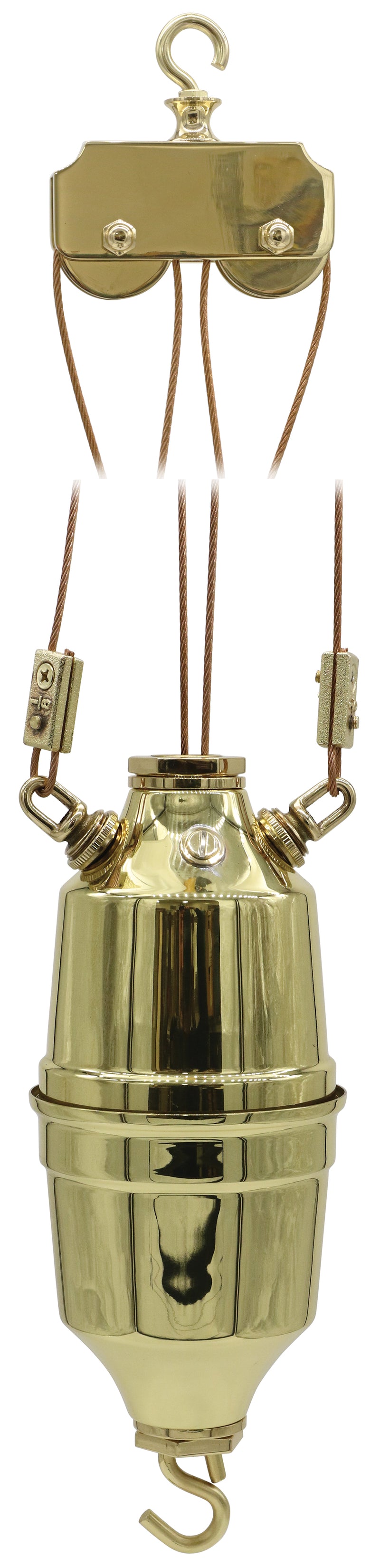 Polished Brass Sanctuary Lamp Counterbalance | 5-1/2" Dia. | K-559-B/BRASS | Koley's Inc.