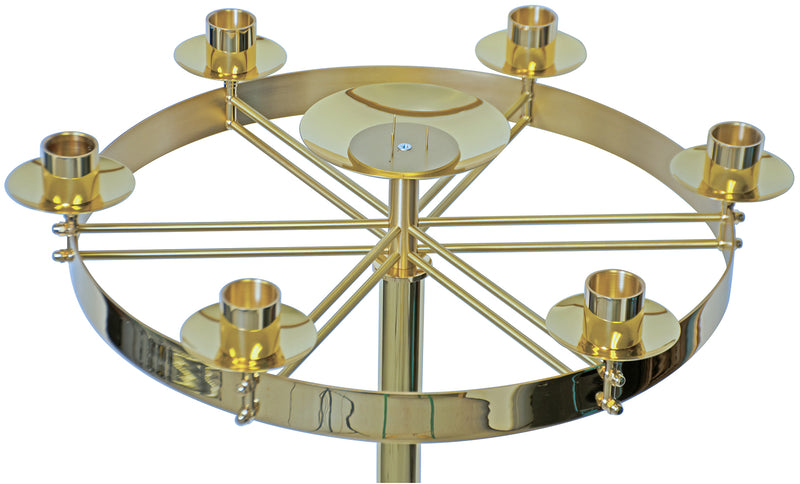 Solid Brass Two-Tone Lenten Wreath Stand | Koley's Inc.