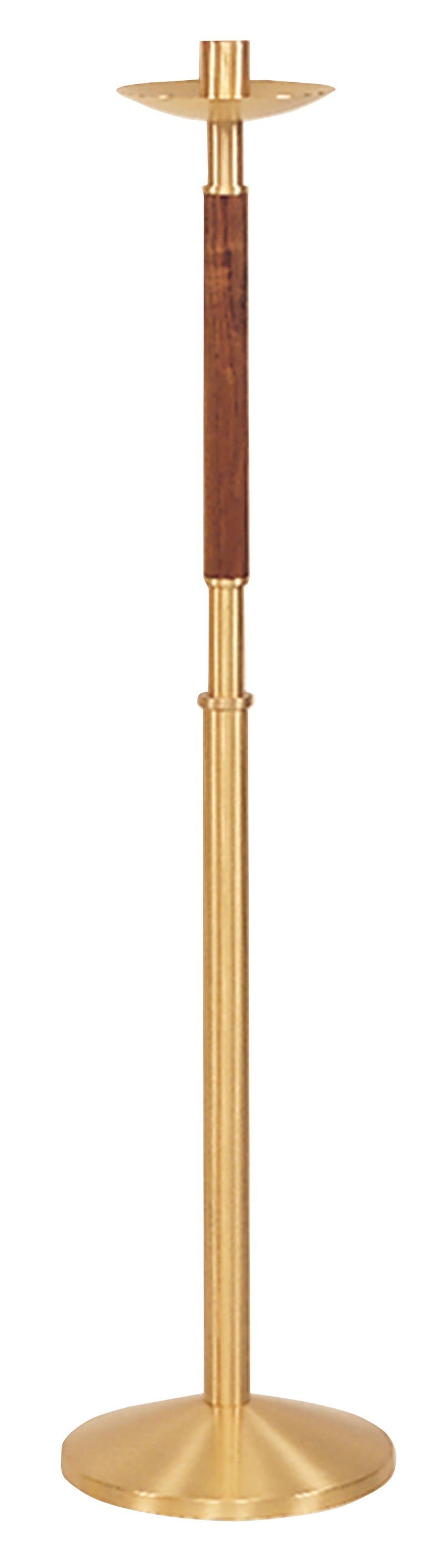 Satin Bronze and Walnut Processional Candlestick | Koley's Inc.