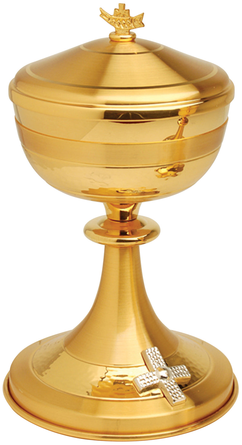 Gold Plated Ciborium with Silver Crosses | Koley's Inc.