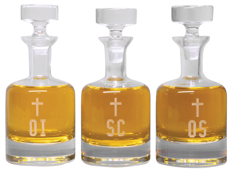Large Hand-Cut Crystal Ambry Set for Holy Oils | Koleys Inc.