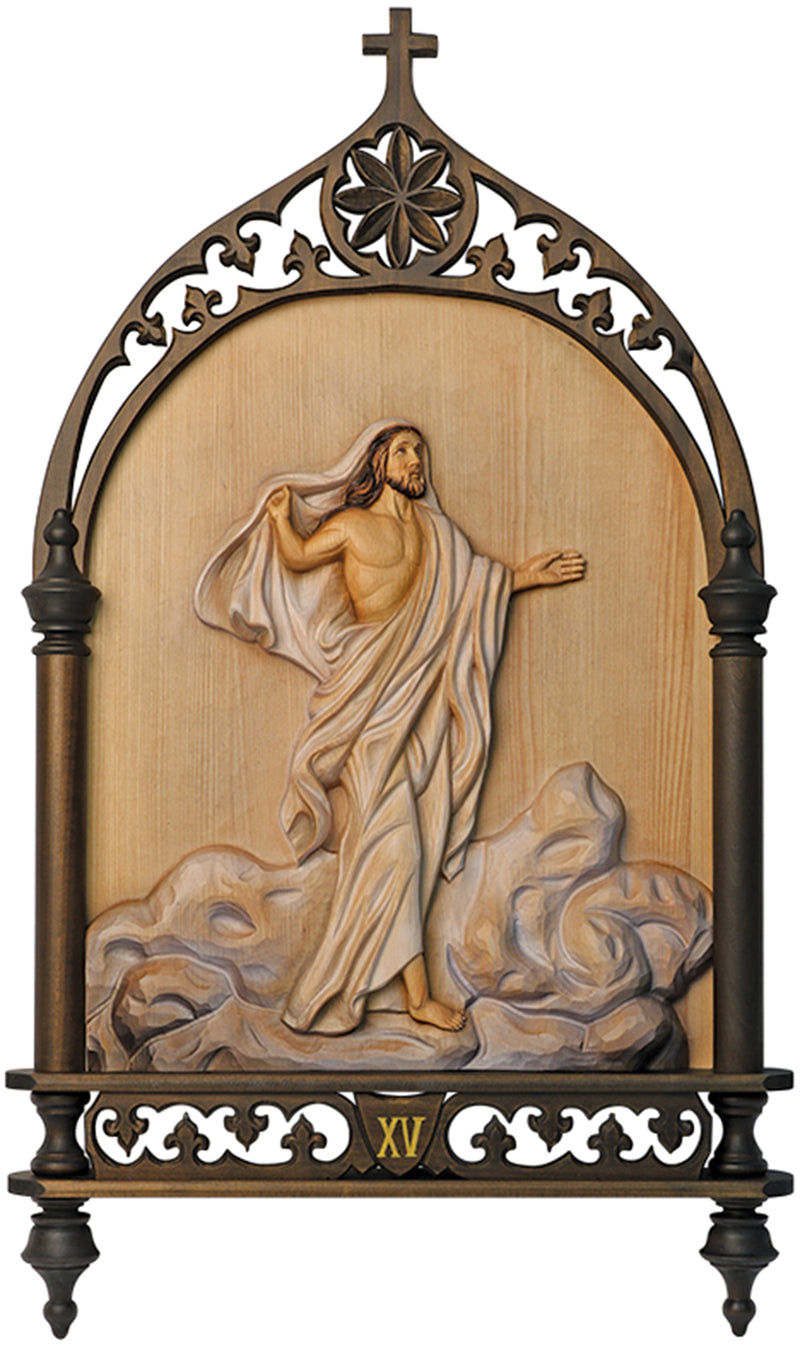 Gothic-Style Hand-Carved Olive Wood Stations of the Cross | Koley's Inc.