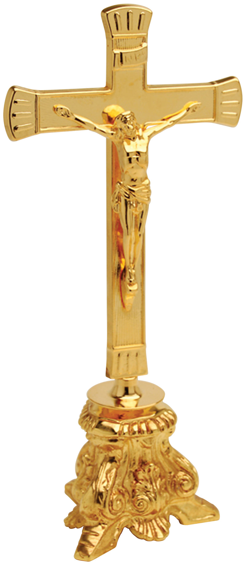 24K Gold Plated Altar Crucifix | 10-3/4" H | Koley's Inc.