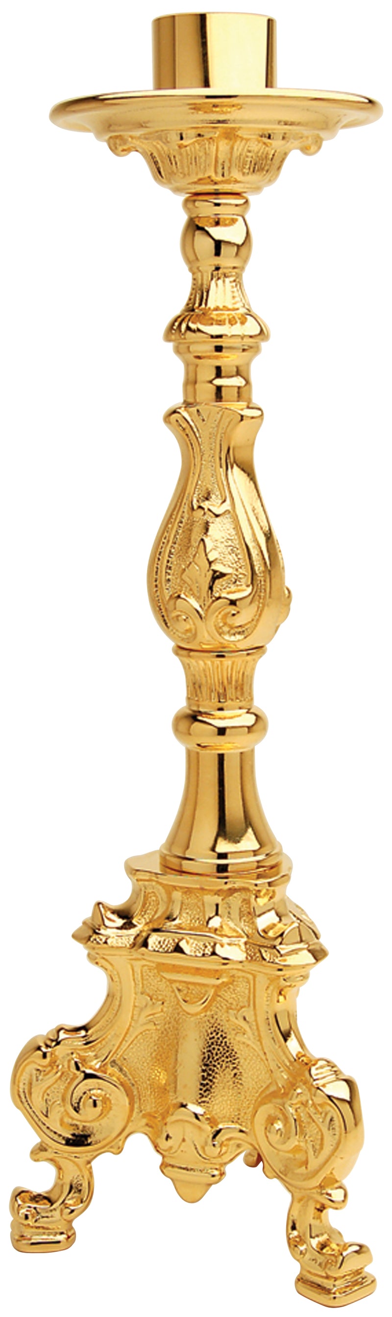 24K Gold Plated Altar Candlestick | 15-1/4" H | Koley's Inc.