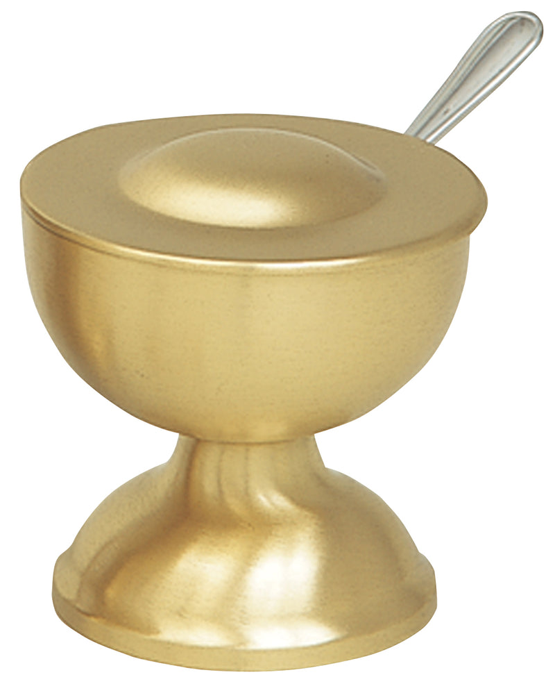 Polished Bronze Incense Boat with Spoon and Hinged Lid | Koley's Inc.