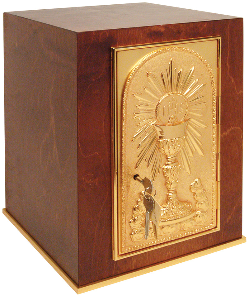 Wood and 24K Gold Plated Tabernacle | Gold Door, Base, and Interior | K-904 | Koley's Inc.