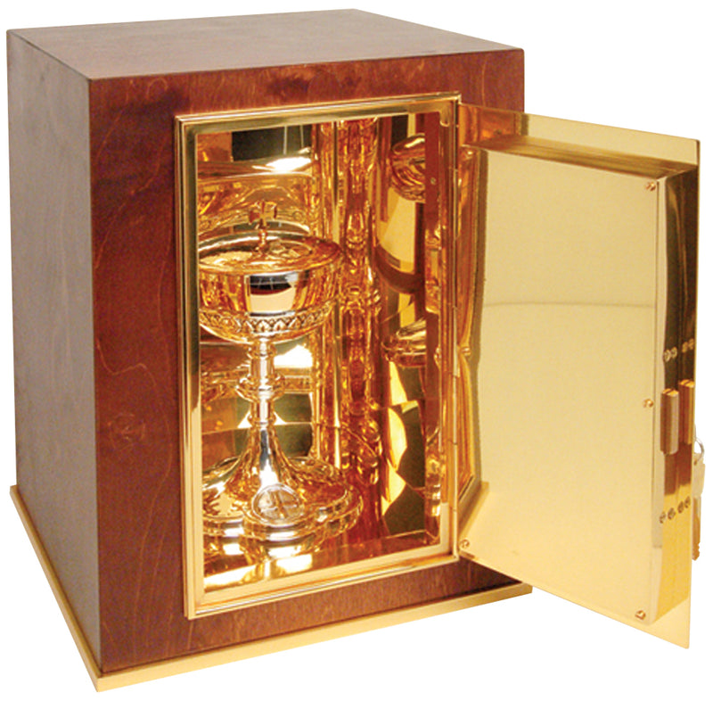 Wood and 24K Gold Plated Tabernacle | Gold Door, Base, and Interior | K-904 | Koley's Inc.