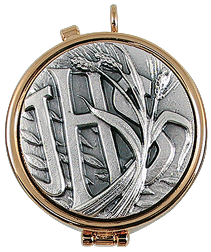 Pyx, 24K Gold Plated with IHS and Wheat Relief Medallion, 7-Host Cap | Koley's Inc.