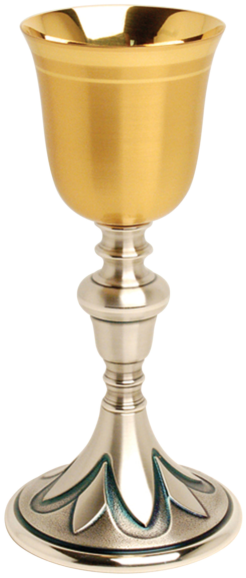Chalice | 24K Gold Plated and Oxidized Silver | 8-1/4" H, 3" Cup, 5 oz. | K-926 | Koley's Inc.
