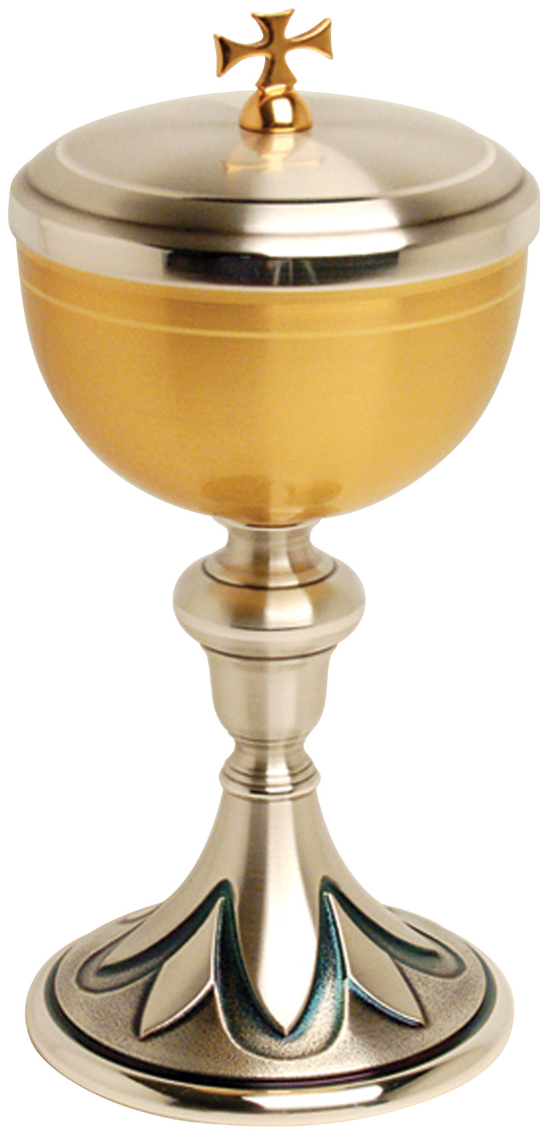Ciborium with 24K Gold Cup and Oxidized Silver Base | Koley's Inc.
