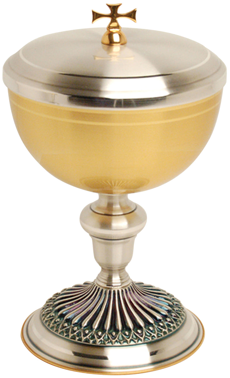 Gold Plated Ciborium with Oxidized Silver | Koley's Inc.