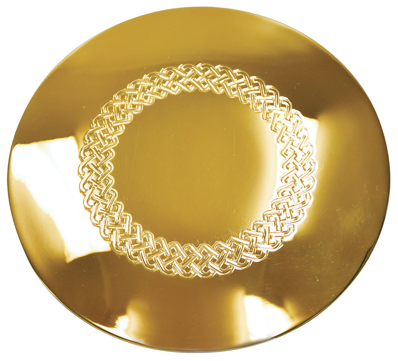 Paten with Engraved Celtic Design | 24K Gold Plated | Koley's Inc.