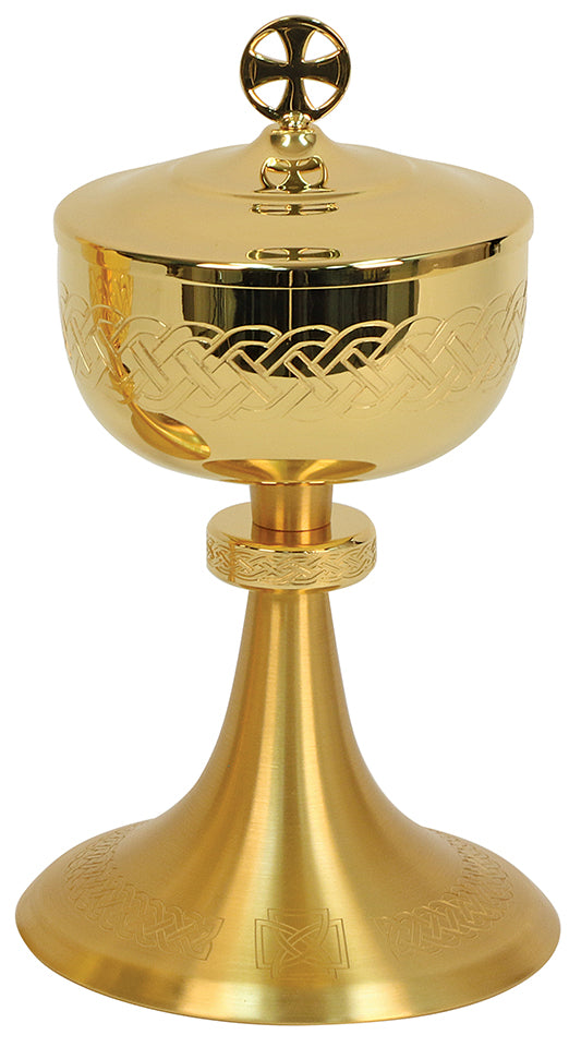 Ciborium with Engraved Celtic Design | 24K Gold Plated | Koley's Inc.