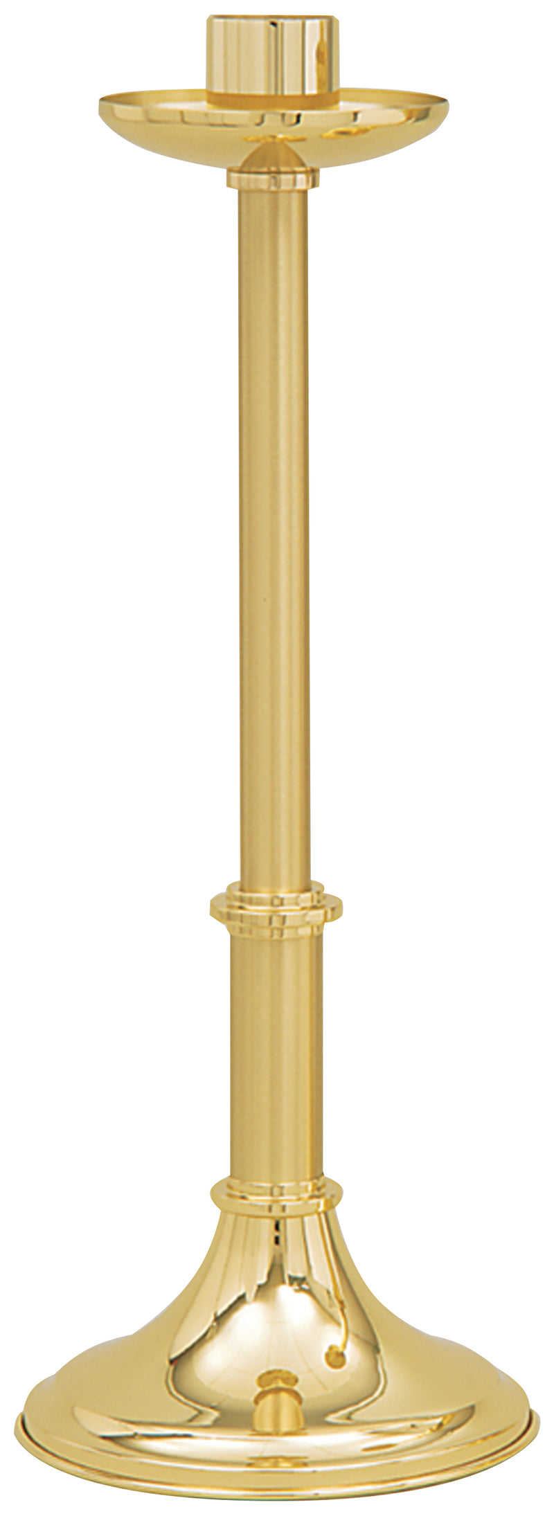 Low-Profile Two-Tone Brass Paschal Candle Holder | Koleys Inc.