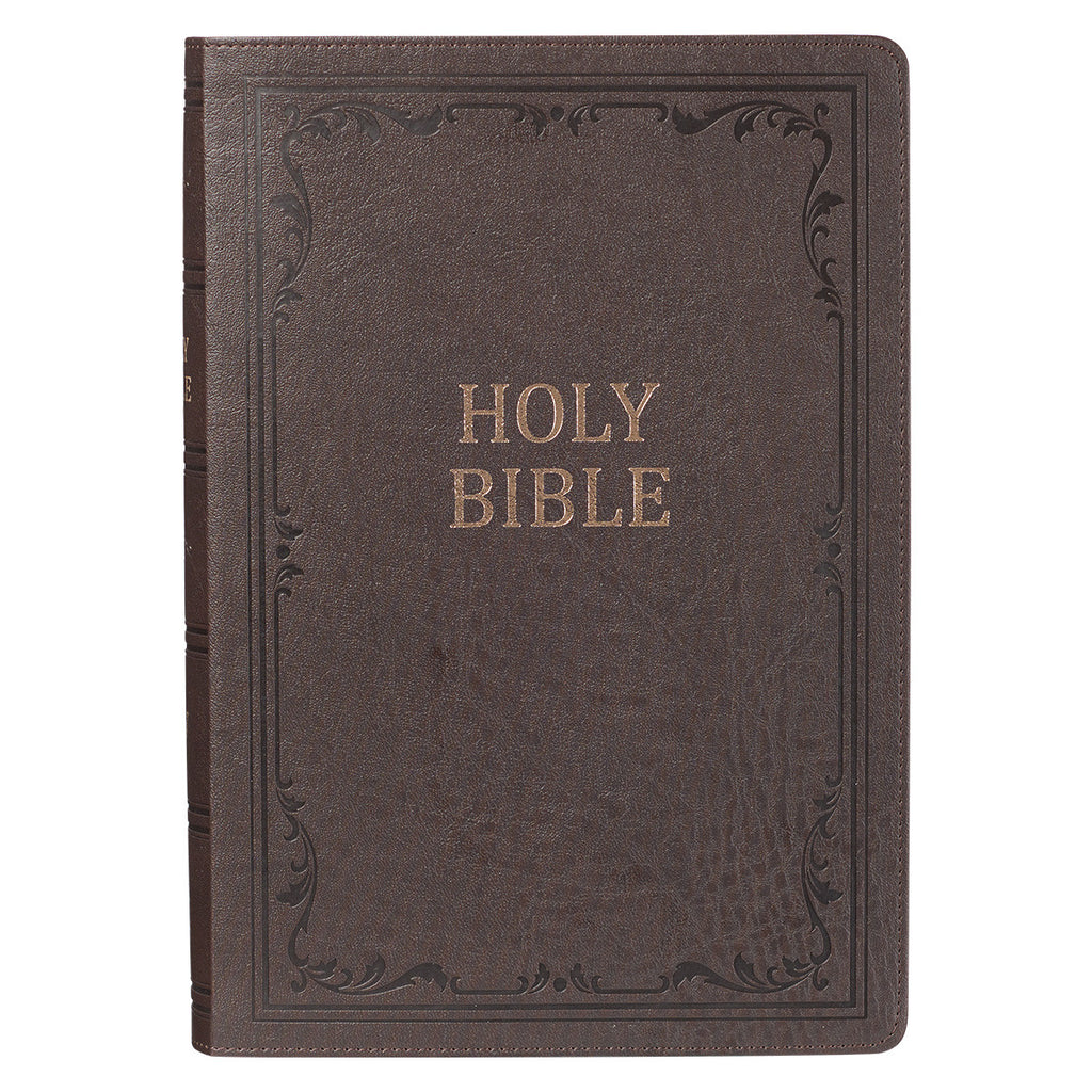 Dark Brown Faux Leather Super Giant Print King James Version Bible