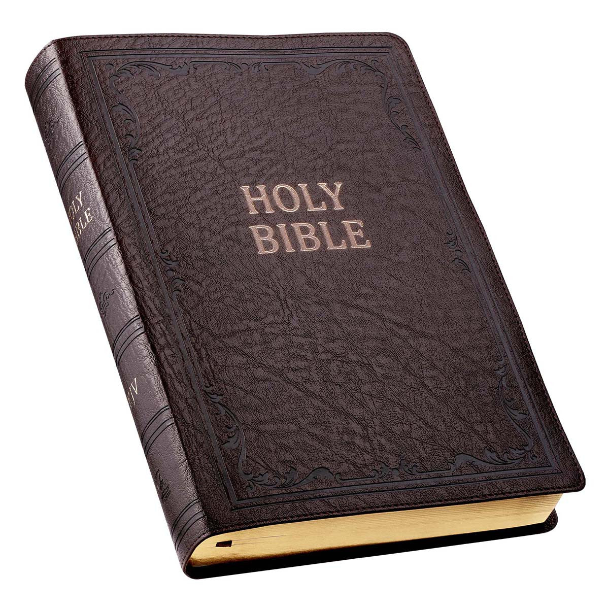 Dark Brown Faux Leather Super Giant Print King James Version Bible ...