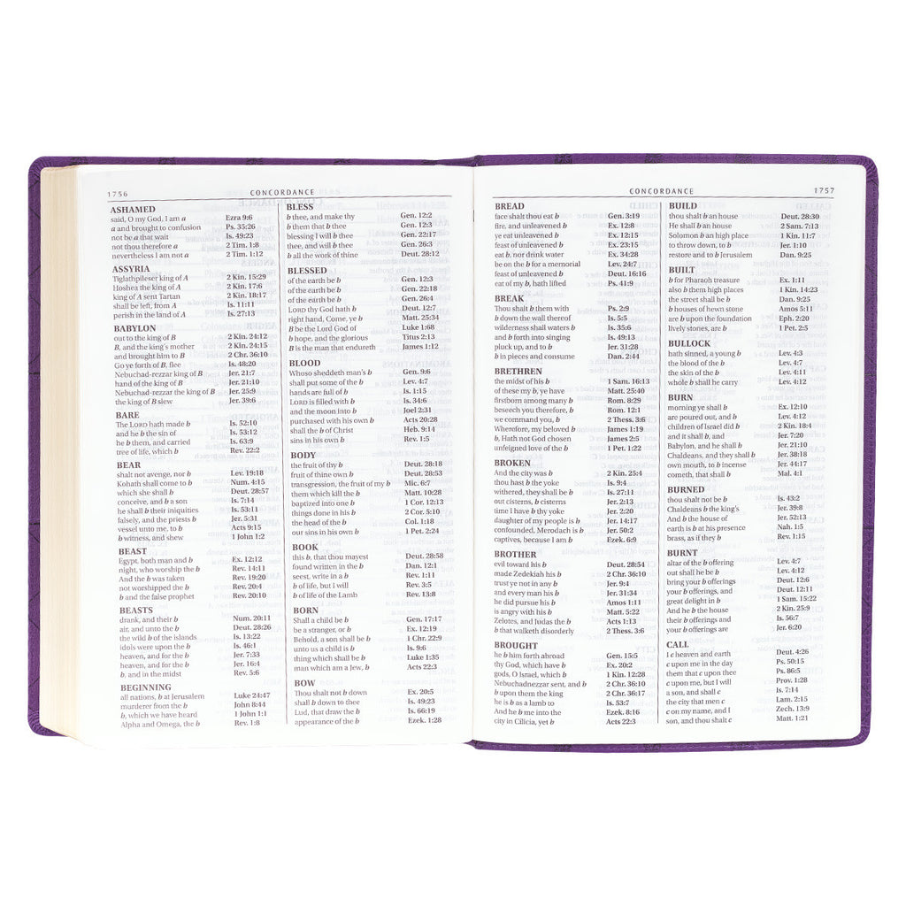 Purple Faux Leather Super Giant Print King James Version Bible