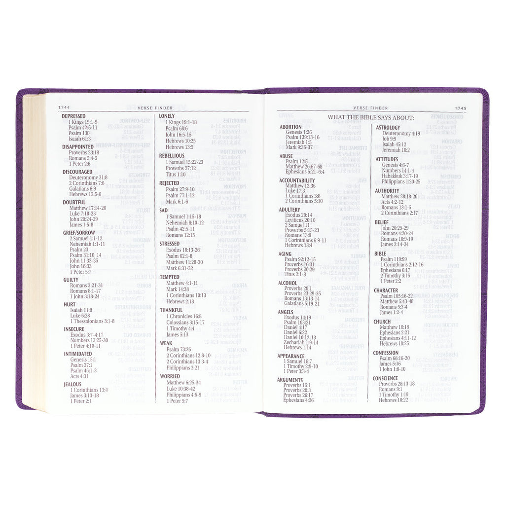 Purple Faux Leather Super Giant Print King James Version Bible