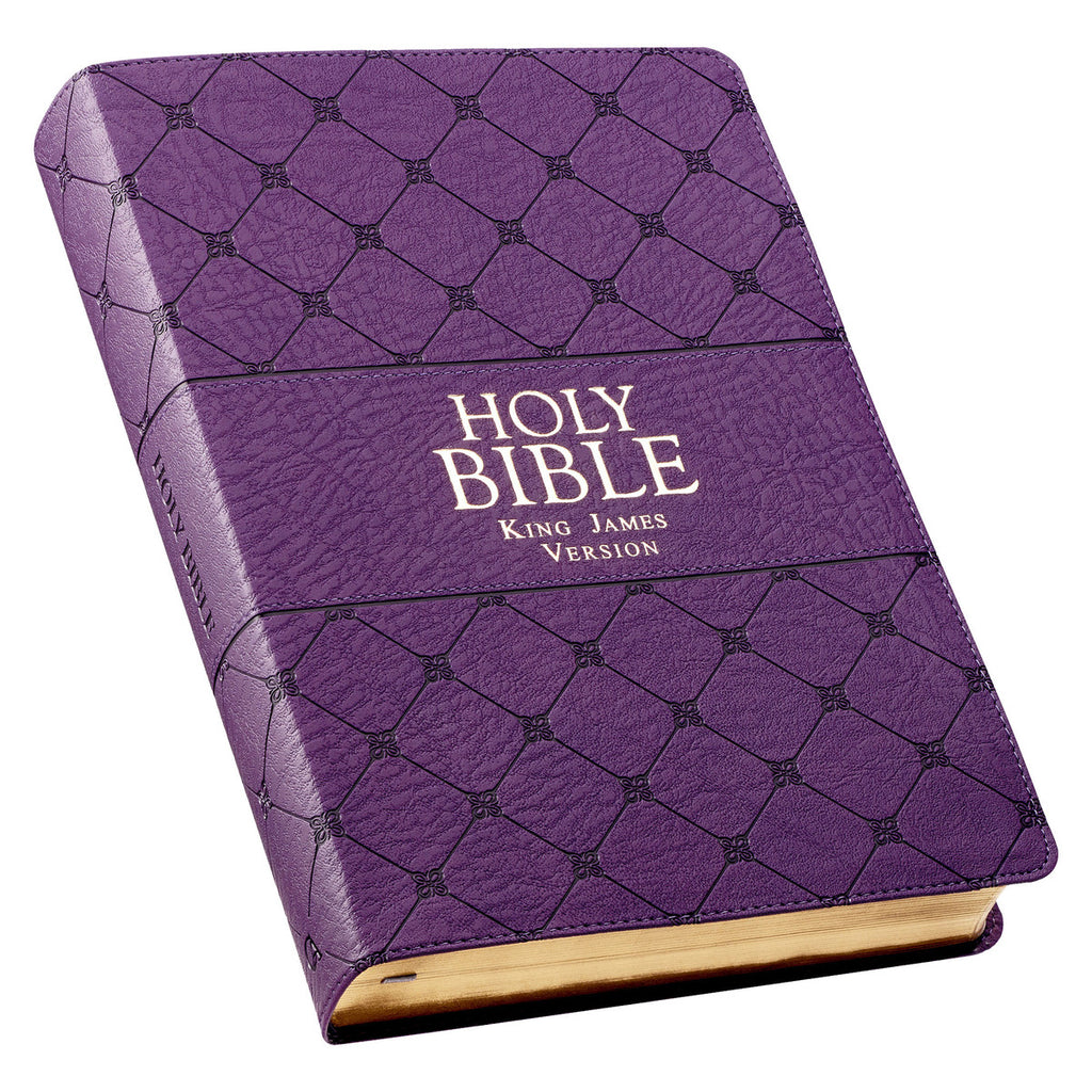 Purple Faux Leather Super Giant Print King James Version Bible